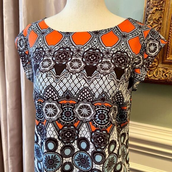 EUC Banana Republic Factory Printed Shift Dress Size 4 - Picture 3 of 3